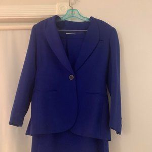Kasper for ALS blue suit; size 4; blue
